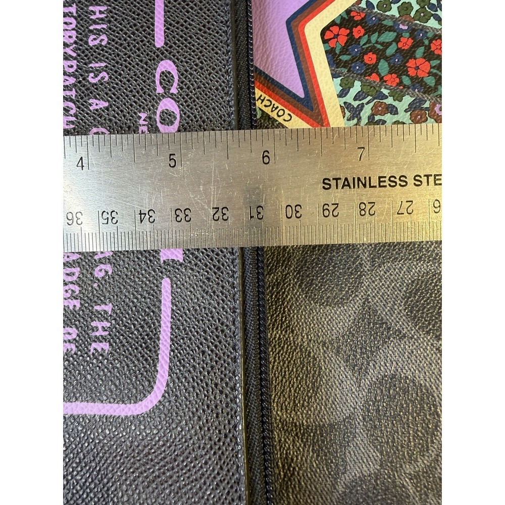 Coach Reversible Canvas City Tote Signature Varsity Stripe Floral Star EUC - Picture 16 of 16